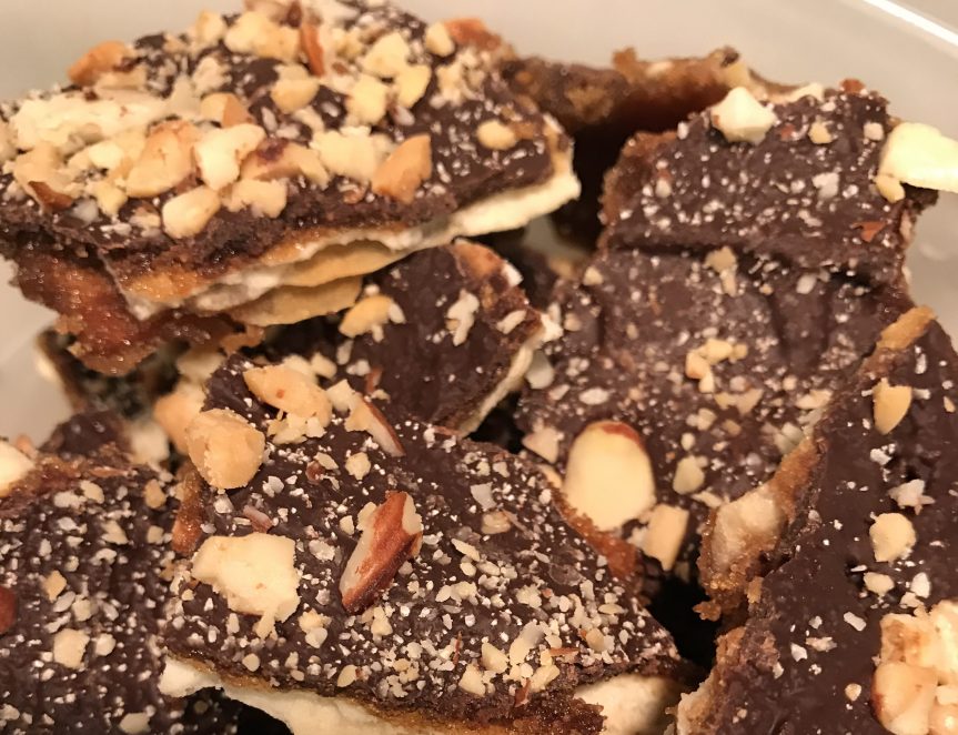 Chocolate Toffee Matzo Bark for Passover Gluten-free&nbsp;Vegan